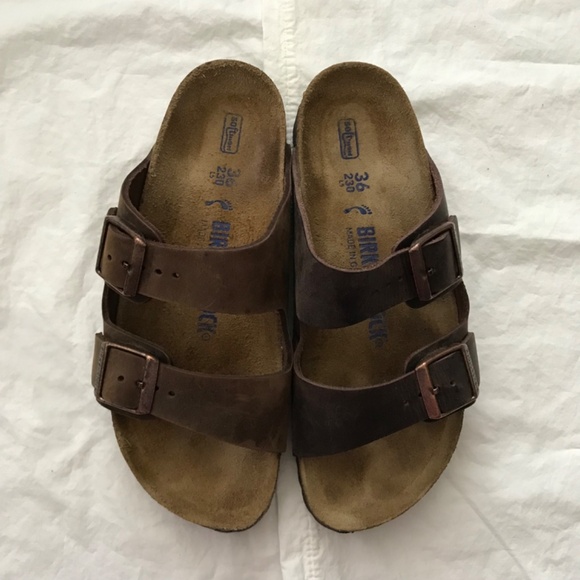 Birkenstock Arizona Oiled Leather Soft Footbed Size 36/Women's 5 - 5.5 Habana - Picture 10 of 16